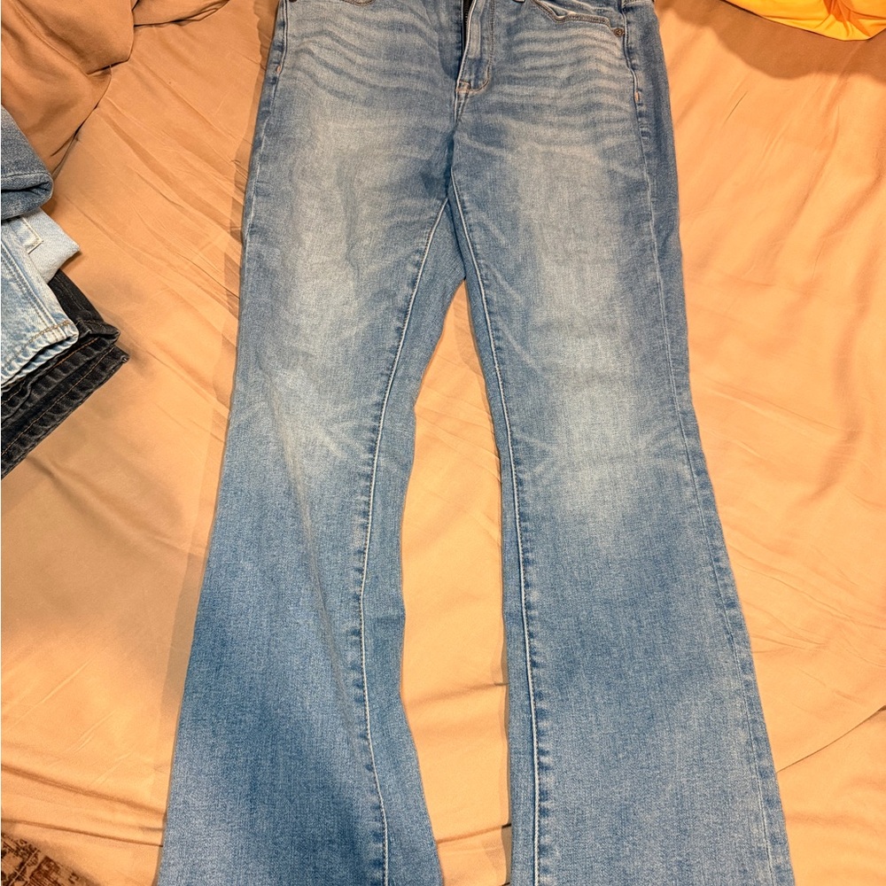 AE skinny kick Blue Women's Jeans short
